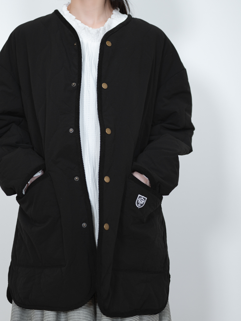 キルティングミドルジャケット 黒 | BLACK - KEY MEMORY鎌倉