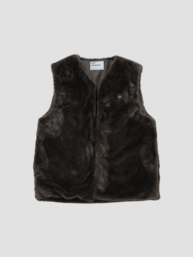 チャコールファーレザーベスト 楽天市場】レザー ベスト（素材（生地・毛糸）ファー