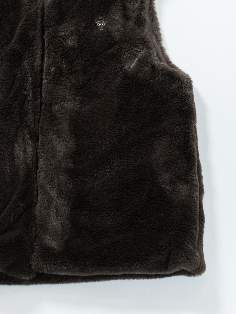 vivadaraプロフ必読　チャコールグレーS フェイクファーベスト チャコールグレー KEY MEMORY鎌倉