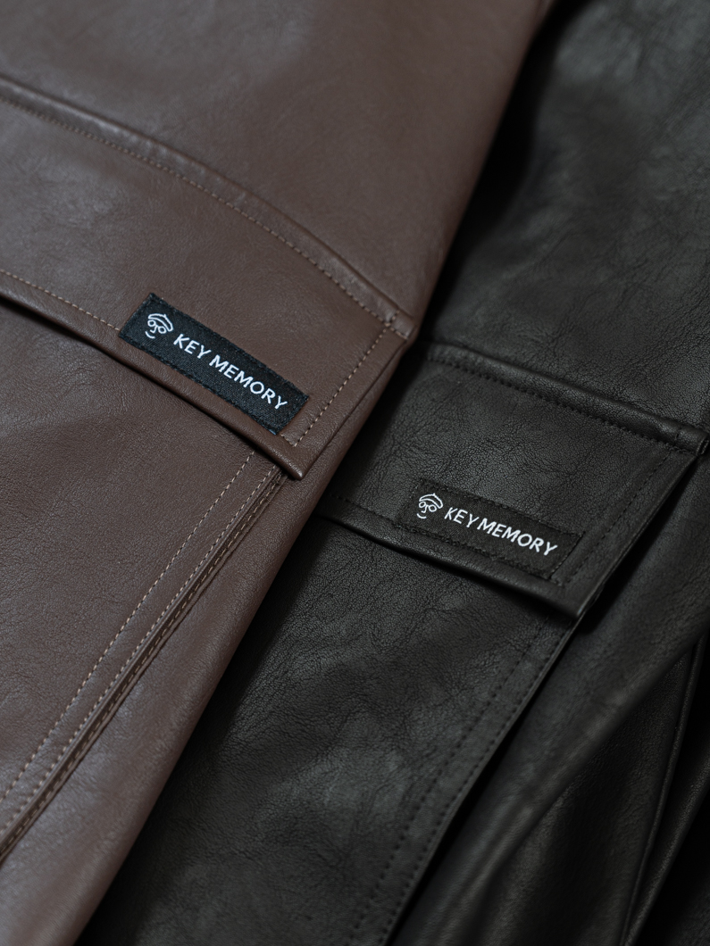 レザージャケット襟付き | ブラック KEY MEMORY鎌倉ファッションブランド