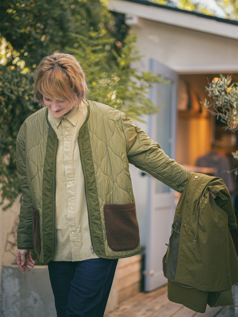 オリーブグリーン モッズコート キルティング　M-65 3way 3Way キルティングモッズコート | OLIVE - KEY MEMORY 鎌倉