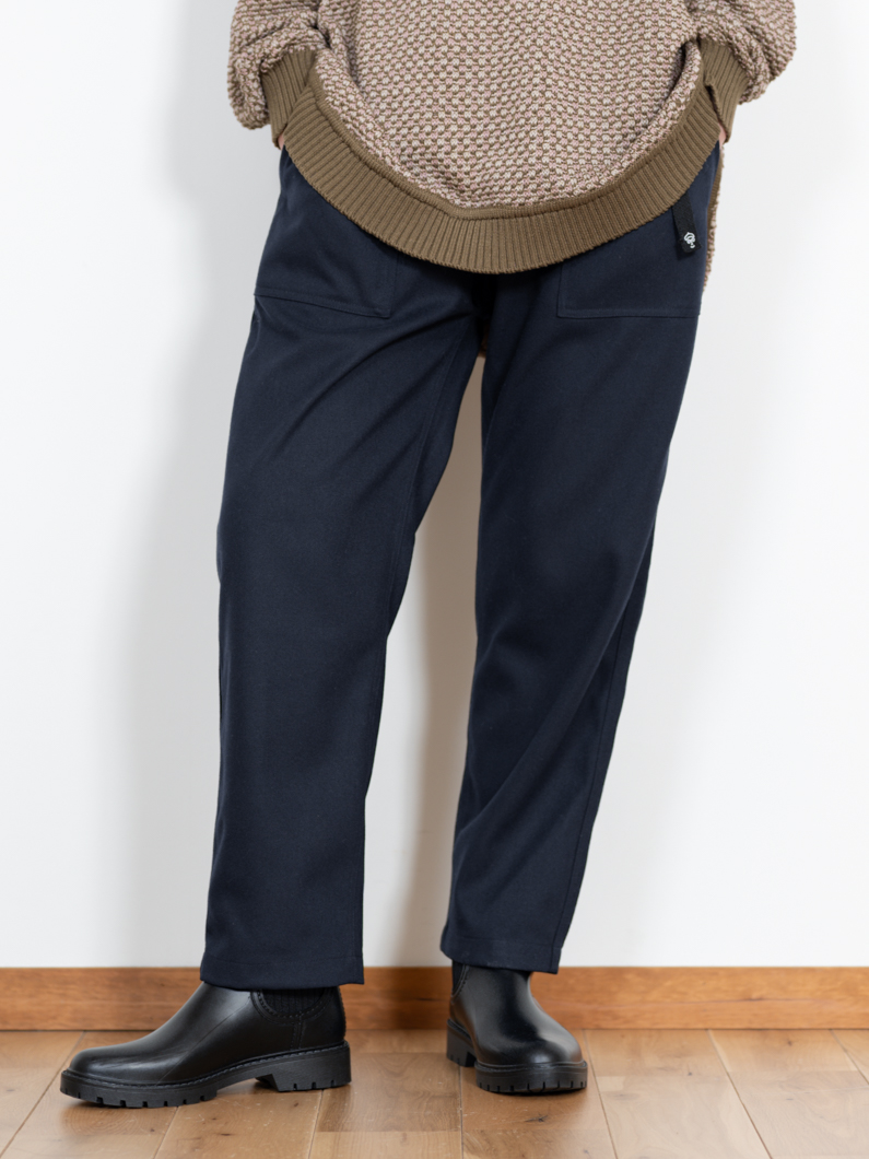 ウールライクパンツ NAVY | おしゃれな秋冬ボトムス - KEY MEMORY鎌倉