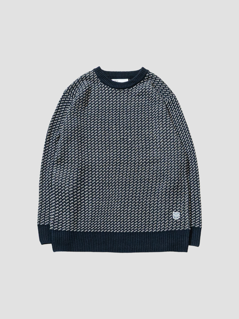 バーズアイニット NAVY | ユニセックスニット - KEY MEMORY鎌倉