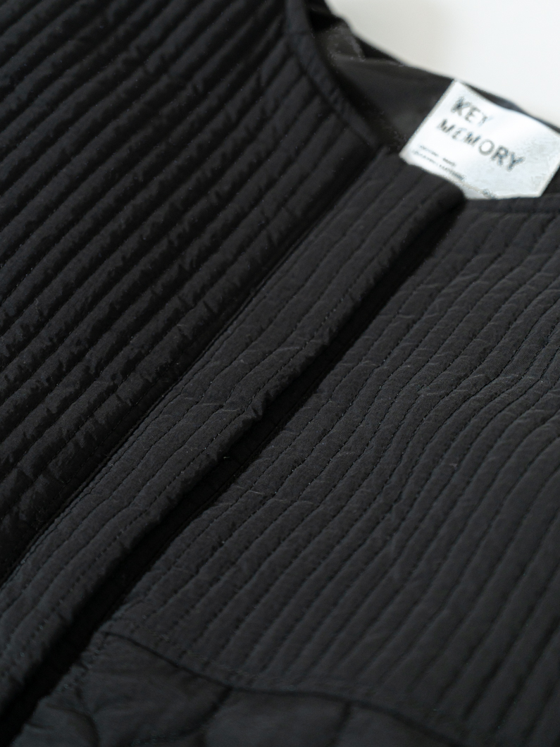 キルティングロングコート BLACK | レディースアウター - KEY MEMORY鎌倉