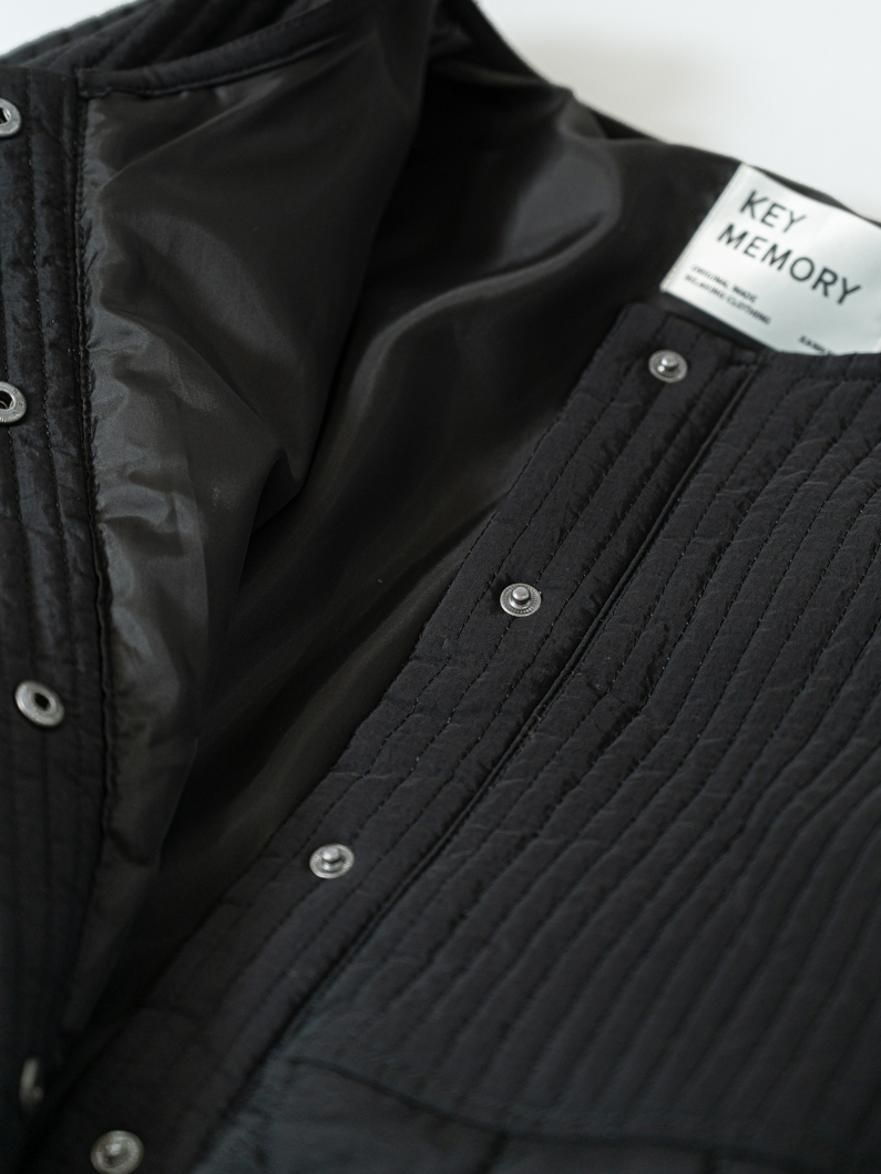 キルティングロングコート BLACK | レディースアウター - KEY MEMORY鎌倉