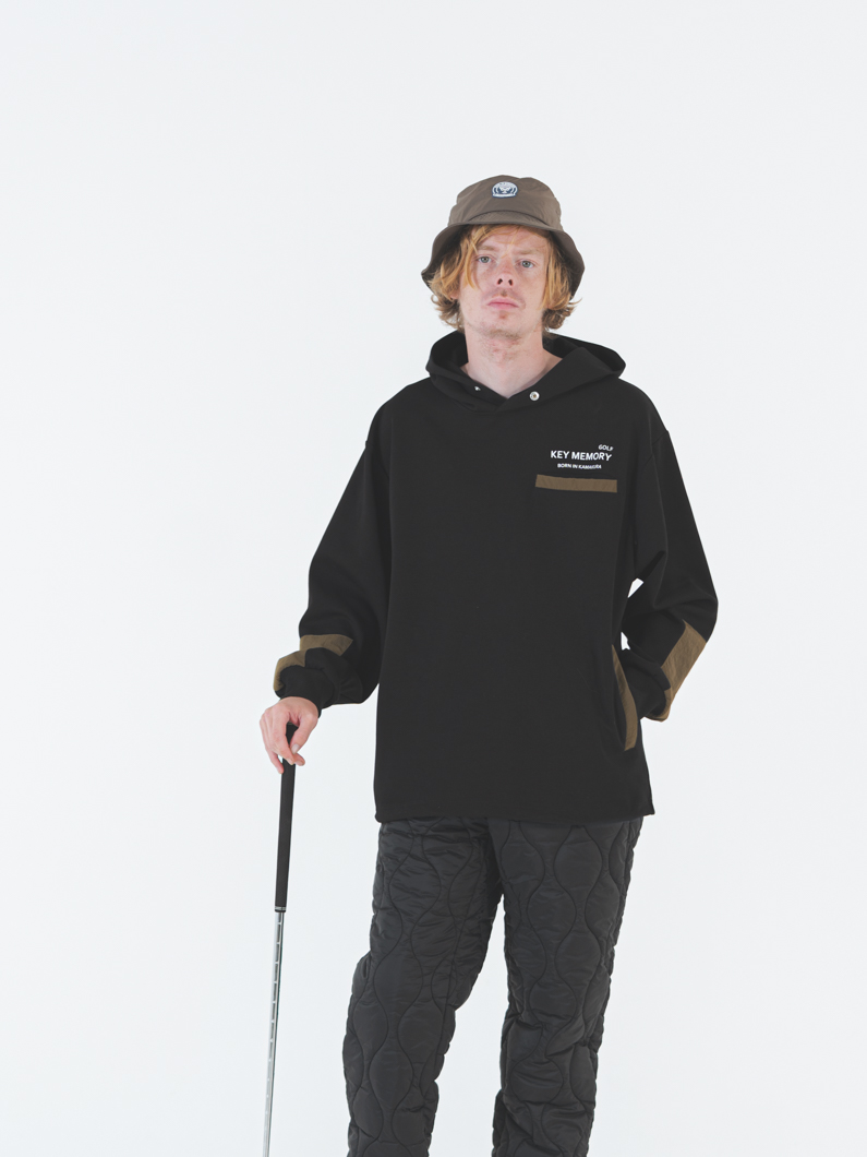 Golfickers ブラック フーディー Lサイズ ゴルフフーディーパーカー | KEY MEMORY GOLF｜鎌倉ゴルフウェアブランド