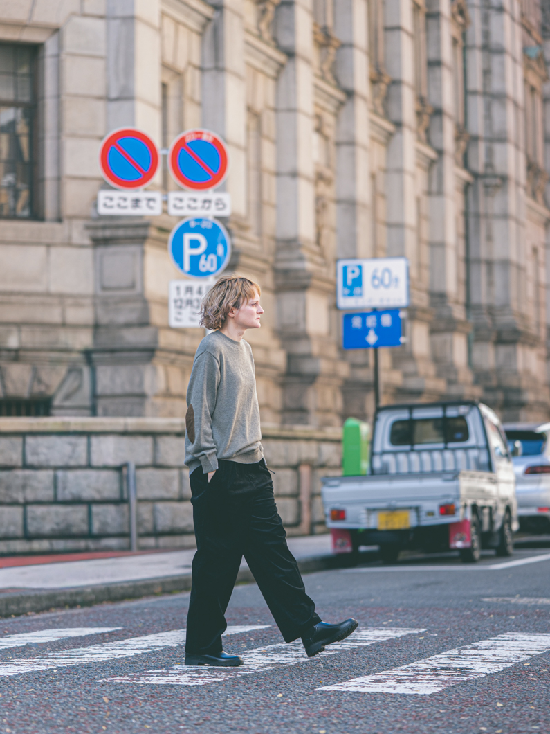 美品　オールドマンズテーラー　カシミヤ　エルボーパッチ　ニット　グレー　S 美品 オールドマンズテーラー カシミヤ エルボーパッチ ニット グレー S