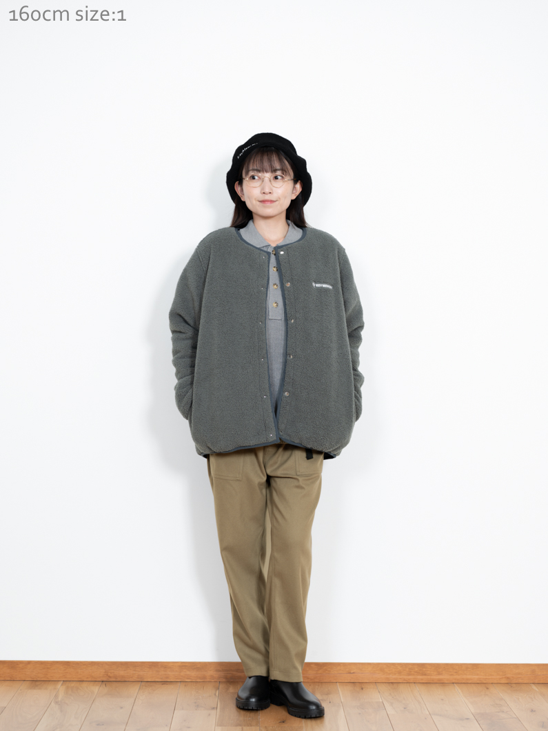 ボアリバーシブルジャケット チャコールブルーグレー| KEYMEMORY鎌倉