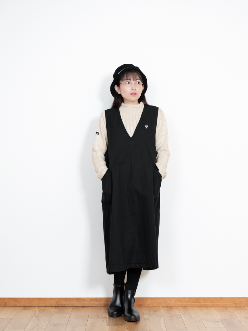 ツイルジャンパースカート | BLACK - KEY MEMORY鎌倉ファッションブランド