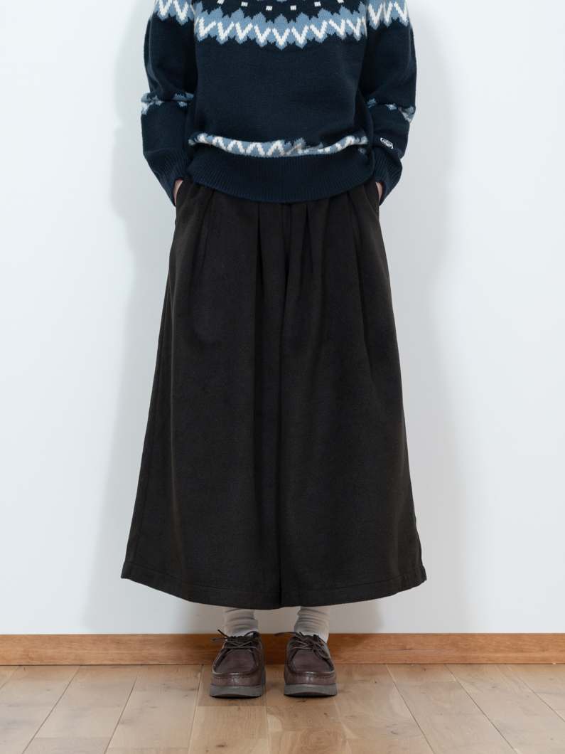 ウールワイドキュロット | BLACK - KEY MEMORY鎌倉ファッションブランド