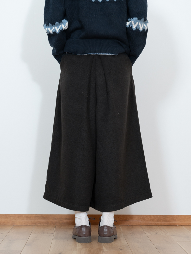 ウールワイドキュロット | BLACK - KEY MEMORY鎌倉ファッションブランド