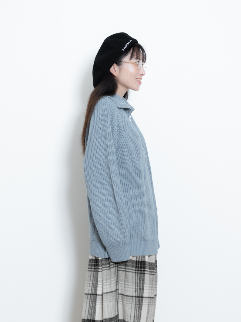 セーラージップニット | ブルーグレー - KEY MEMORY鎌倉ファッション