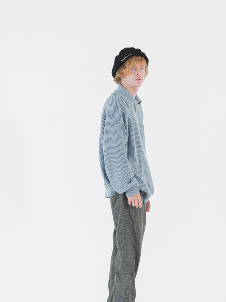 セーラージップニット | ブルーグレー - KEY MEMORY鎌倉ファッション