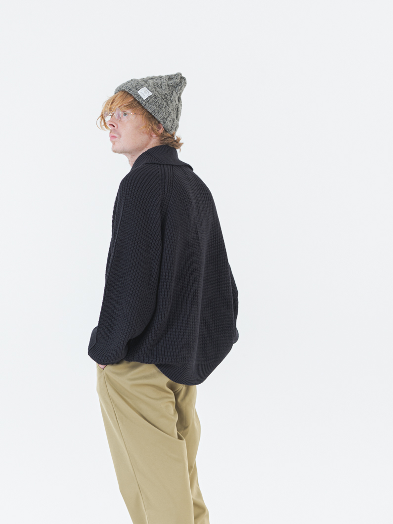 セーラージップニット NAVY | ユニセックスプルオーバー - KEY MEMORY鎌倉