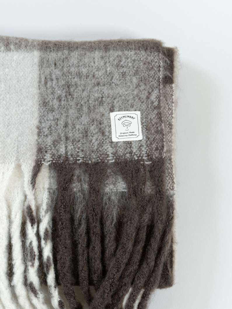 ボリュームフリンジマフラー | グレー - KEY MEMORY鎌倉ファッション