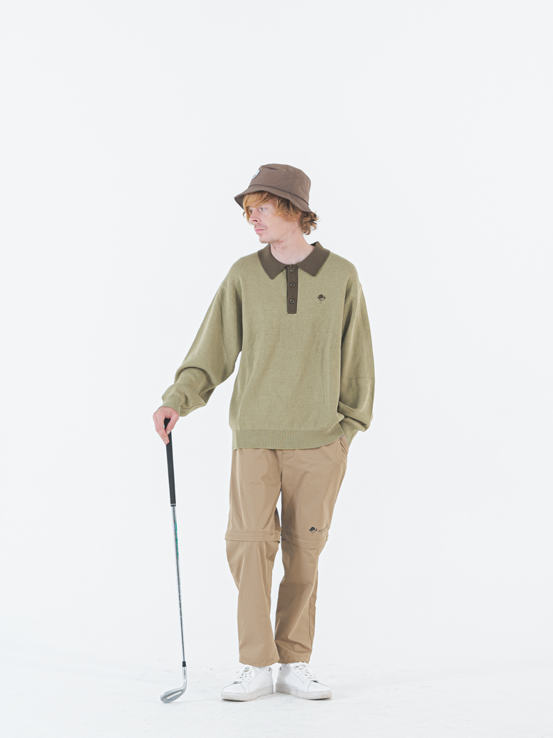 ゴルフクレリックニットGREIGE | ゴルフポロシャツ - KEY MEMORY鎌倉