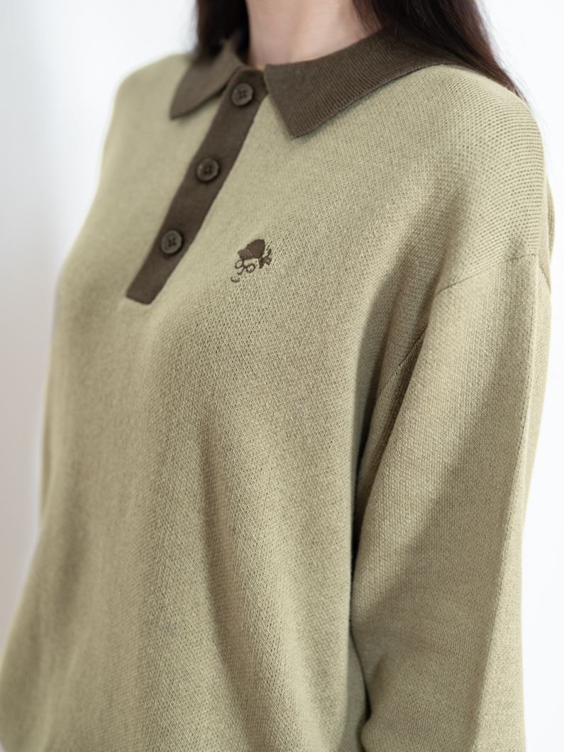 ゴルフクレリックニットGREIGE | ゴルフポロシャツ - KEY MEMORY鎌倉