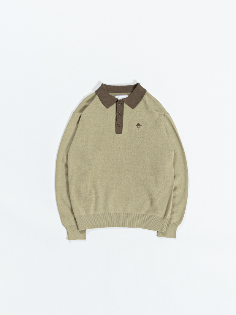 ゴルフクレリックニットGREIGE | ゴルフポロシャツ - KEY MEMORY鎌倉