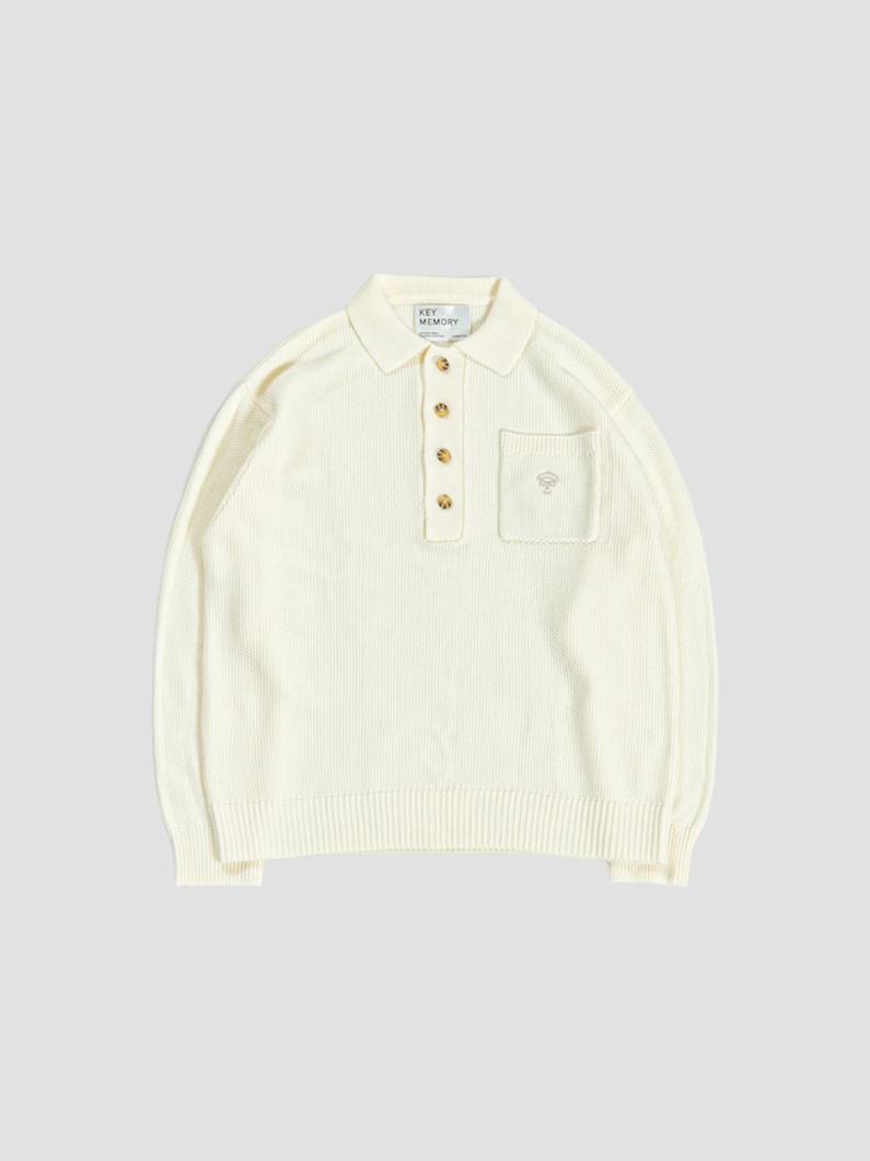 ニットポロシャツ | IVORY - KEY MEMORY鎌倉ファッションブランド