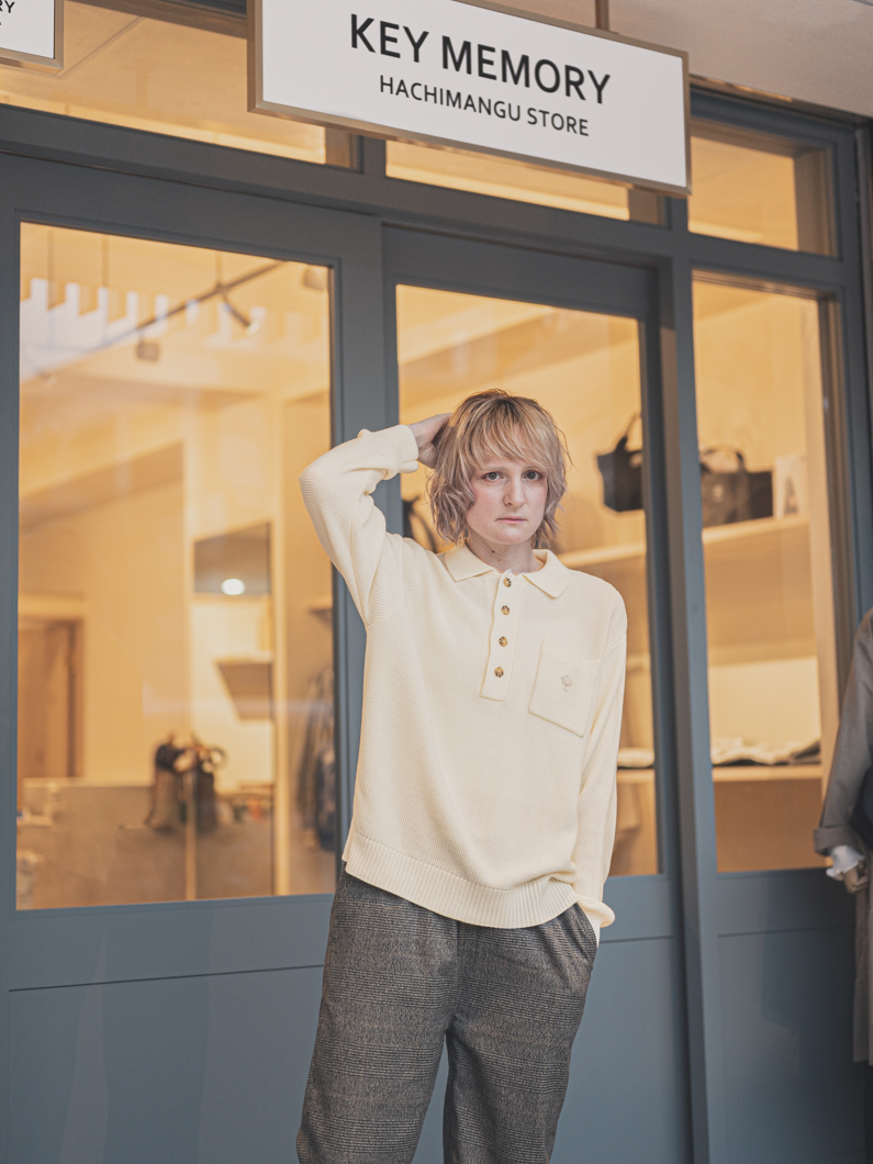 ニットポロシャツ | IVORY - KEY MEMORY鎌倉ファッションブランド