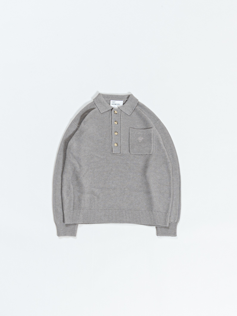ニットポロシャツ | GRAY - KEY MEMORY Online Shop｜鎌倉ファッション