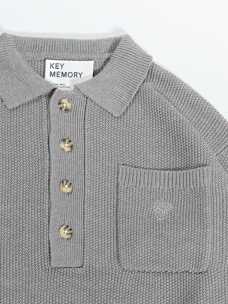 ニットポロシャツ | GRAY - KEY MEMORY Online Shop｜鎌倉ファッション