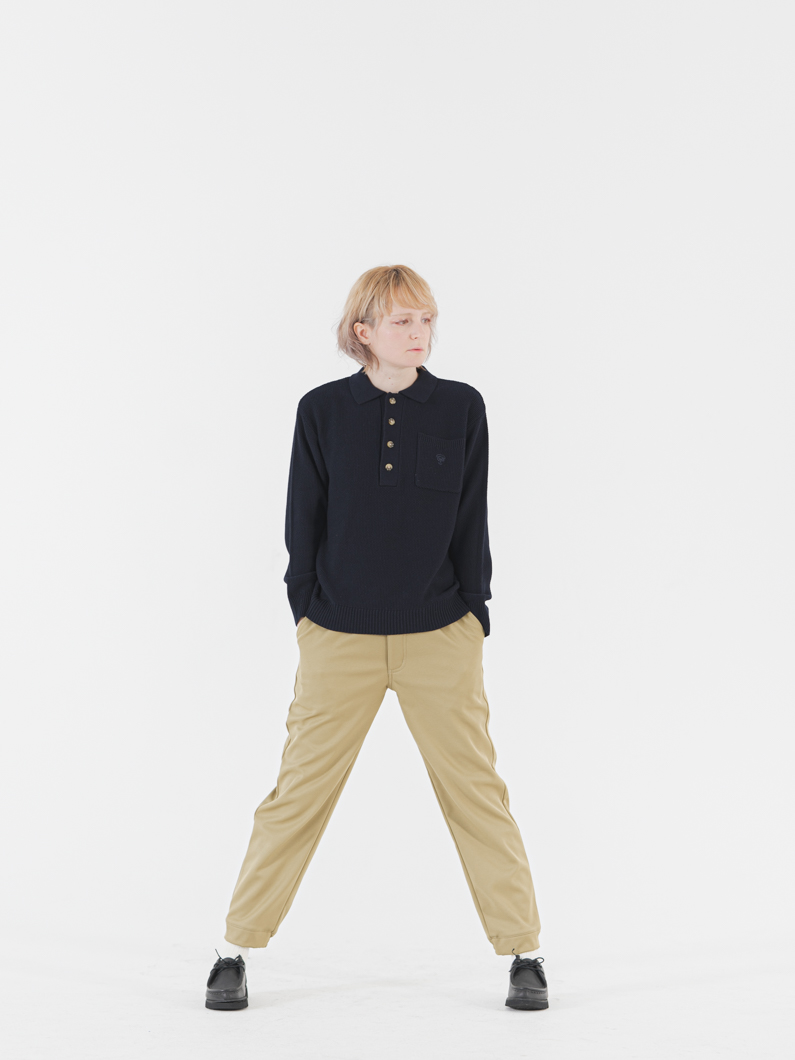 ニットポロシャツ NAVY | ユニセックスポロ - KEY MEMORY鎌倉