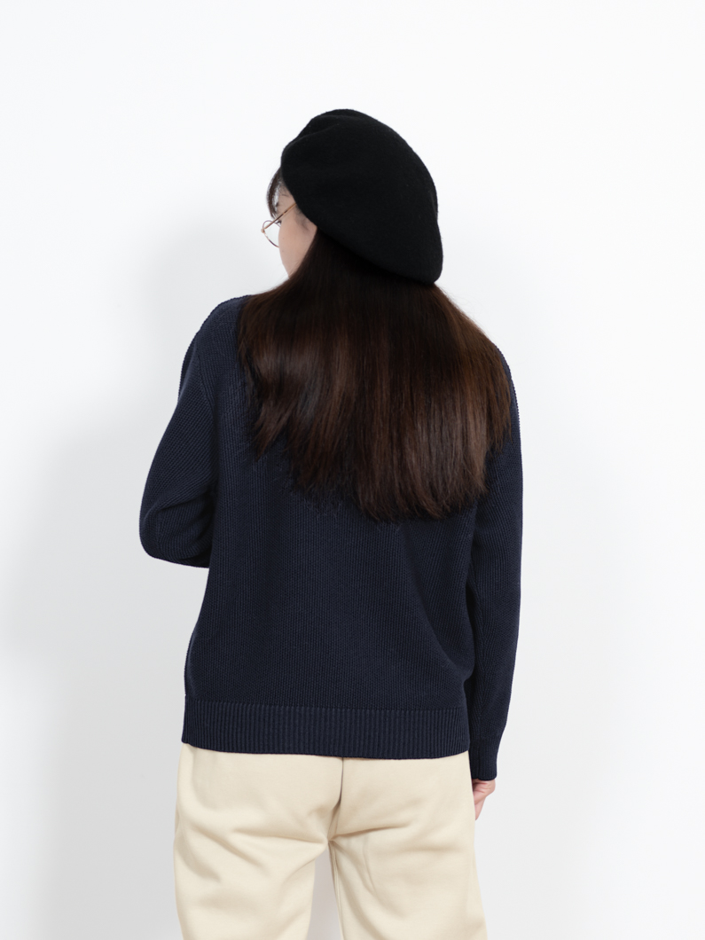ニットポロシャツ NAVY | ユニセックスポロ - KEY MEMORY鎌倉