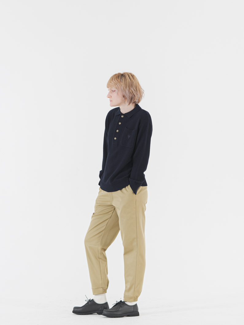 ニットポロシャツ NAVY | ユニセックスポロ - KEY MEMORY鎌倉