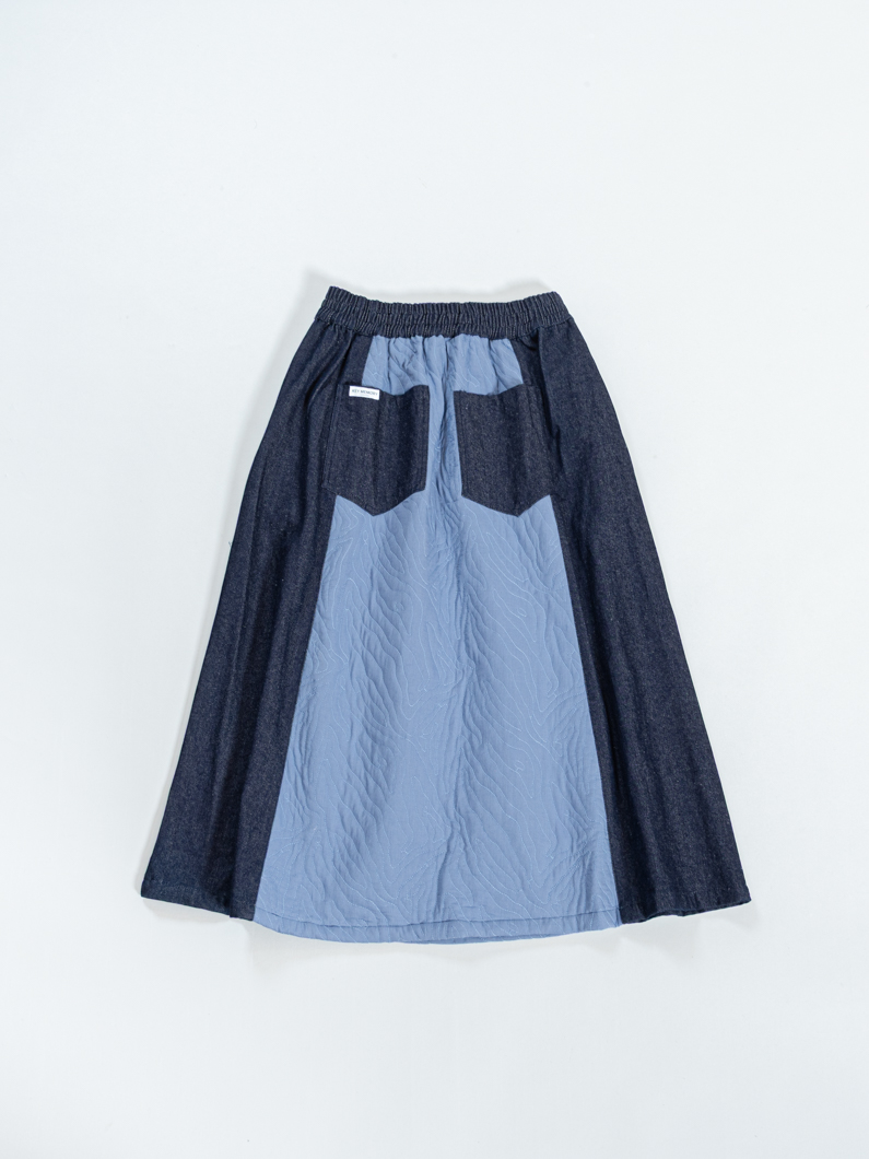 キルティングデニムスカート | BLUE - KEY MEMORY Online Shop｜鎌倉