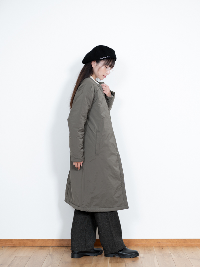 ノーカラー長袖パフコート|C.GRAY - KEY MEMORY Online Shop｜鎌倉