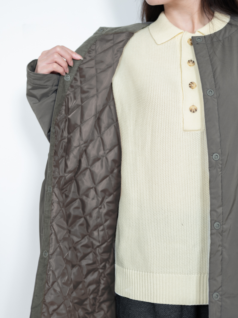 ノーカラー長袖パフコート|C.GRAY - KEY MEMORY Online Shop｜鎌倉