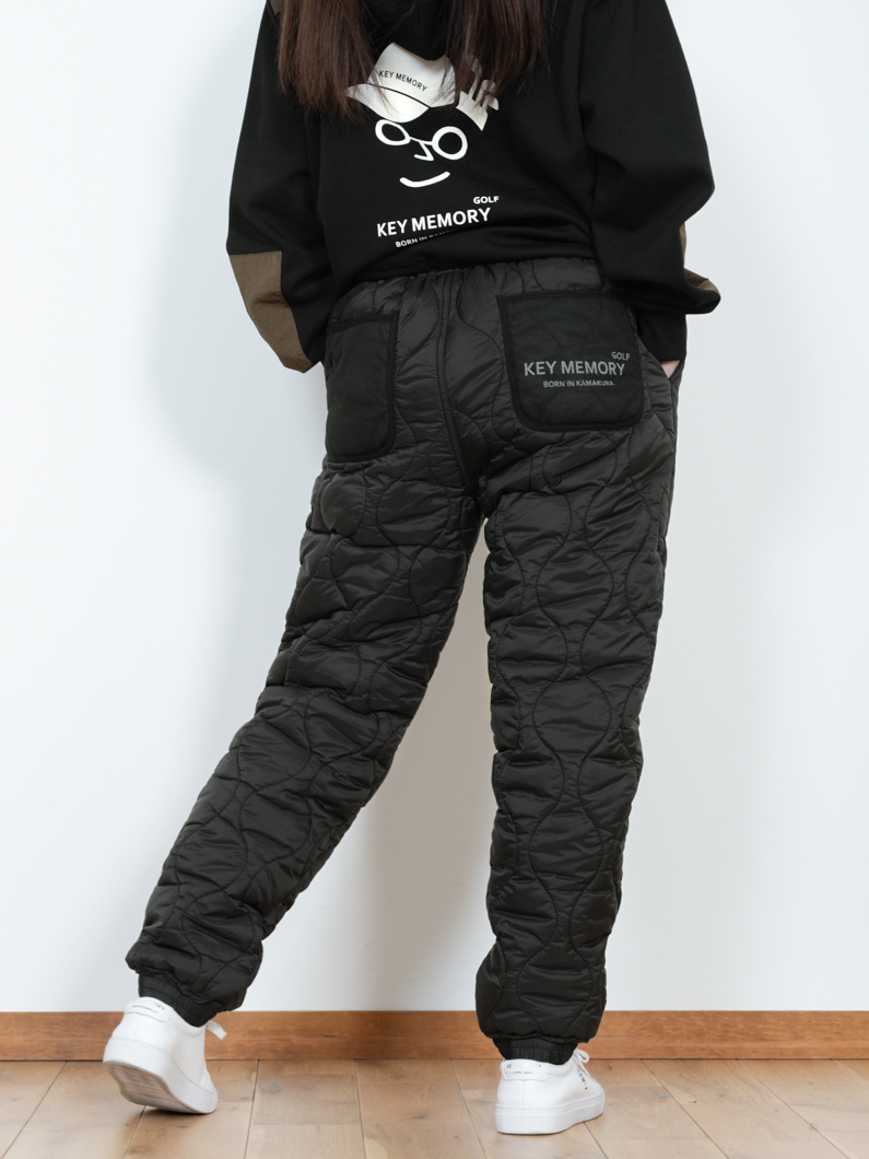 キルティングゴルフパンツ | BLACK - KEY MEMORY GOLF｜鎌倉