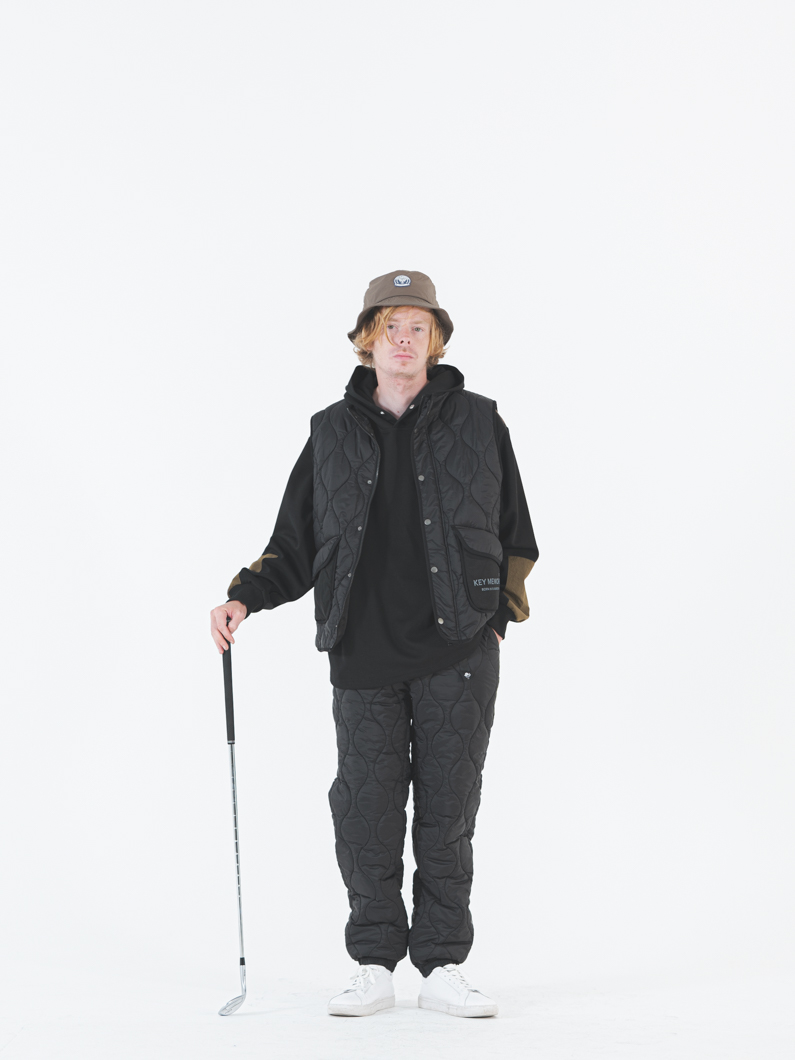 キルティングゴルフパンツ | BLACK - KEY MEMORY GOLF｜鎌倉