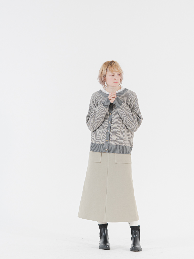 前後2wayヘリンボーンカーディガン | C.GRAY - KEY MEMORY鎌倉