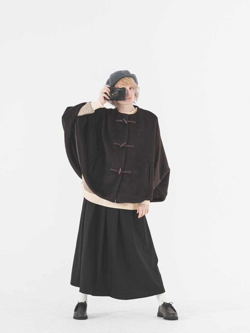 ポンチョコート BROWN | KEY MEMORY 鎌倉ファッションブランド