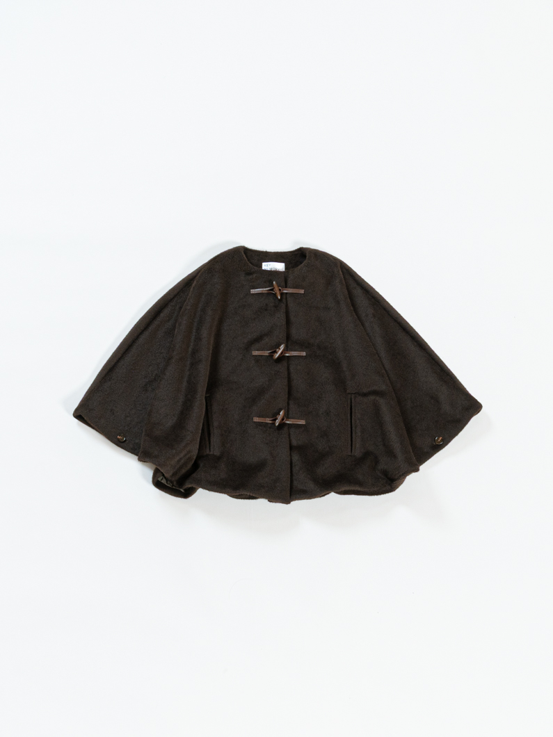 裾周り250/着丈68 ショート/クロップド グラマミンク ポンチョコート 毛皮 ポンチョコート BROWN | KEY MEMORY 鎌倉ファッションブランド