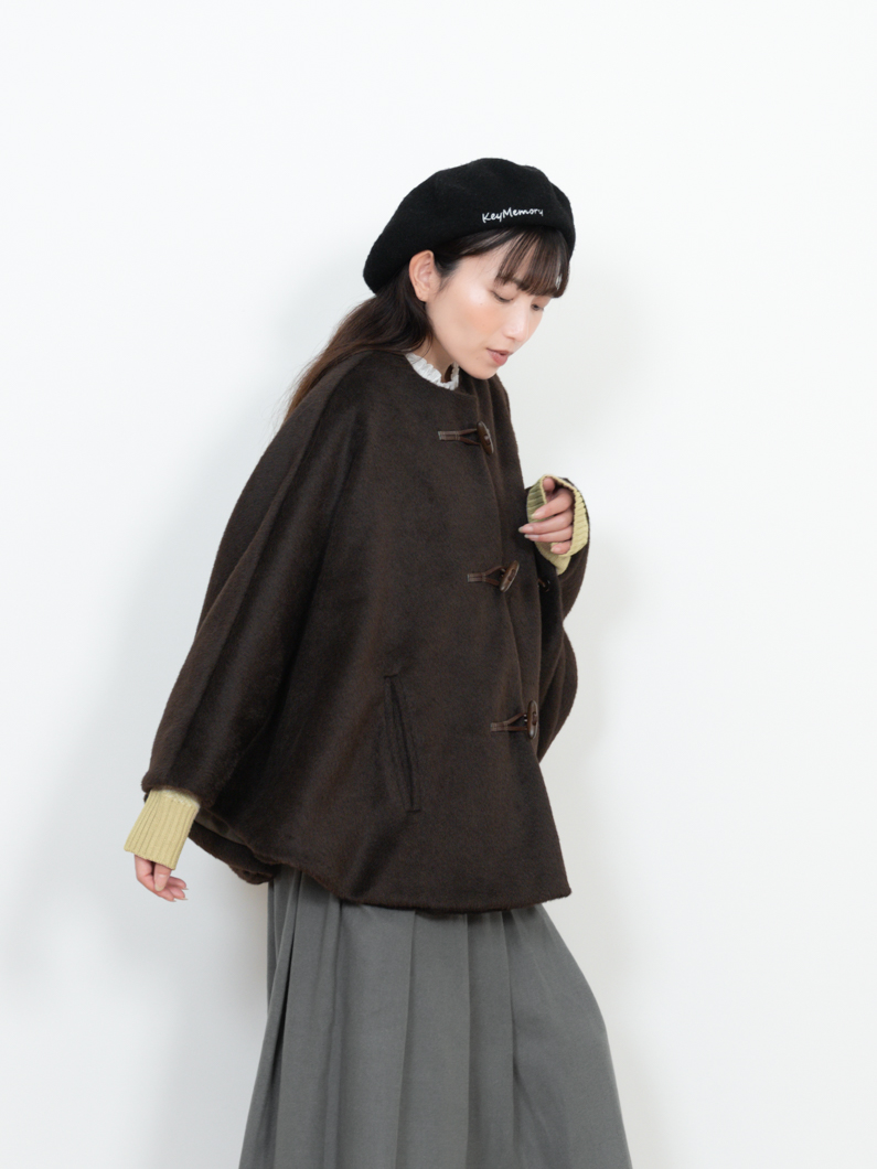 ポンチョコート BROWN | KEY MEMORY 鎌倉ファッションブランド