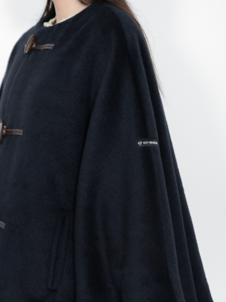 ポンチョコート NAVY | KEYMEMORY鎌倉ファッションブランド