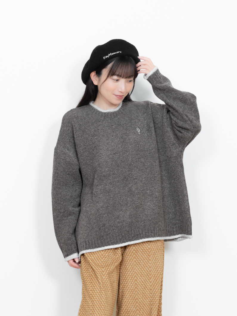 メランジドロップニット | チャコールグレーKEY MEMORY鎌倉