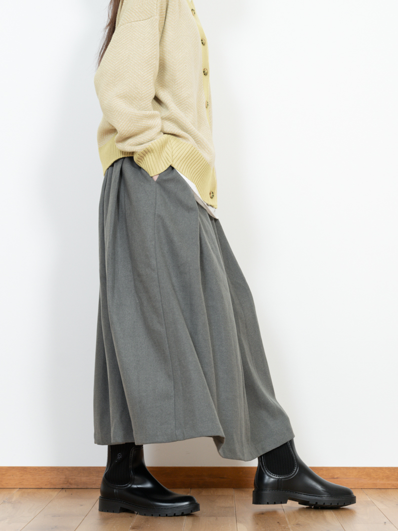 コージープリーツスカート | グレー - KEY MEMORY鎌倉ファッションブランド