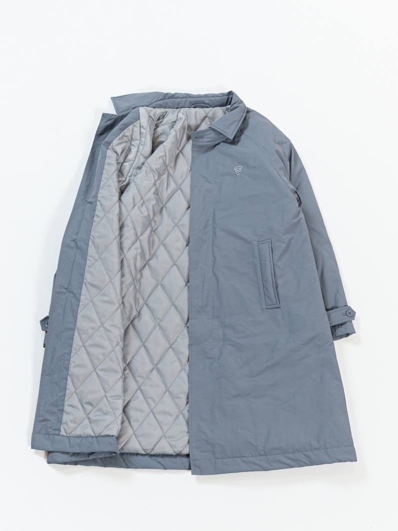 中綿ステンカラーコート | ブルーグレー キーメモリー鎌倉ファッション