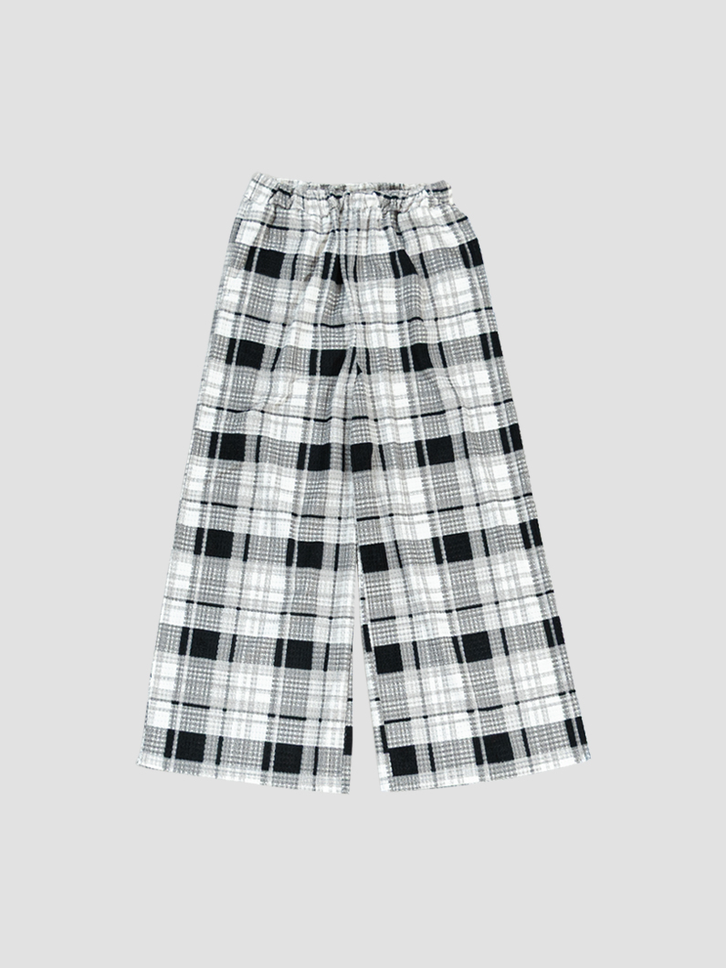 Herringbone tweed pants GRAY