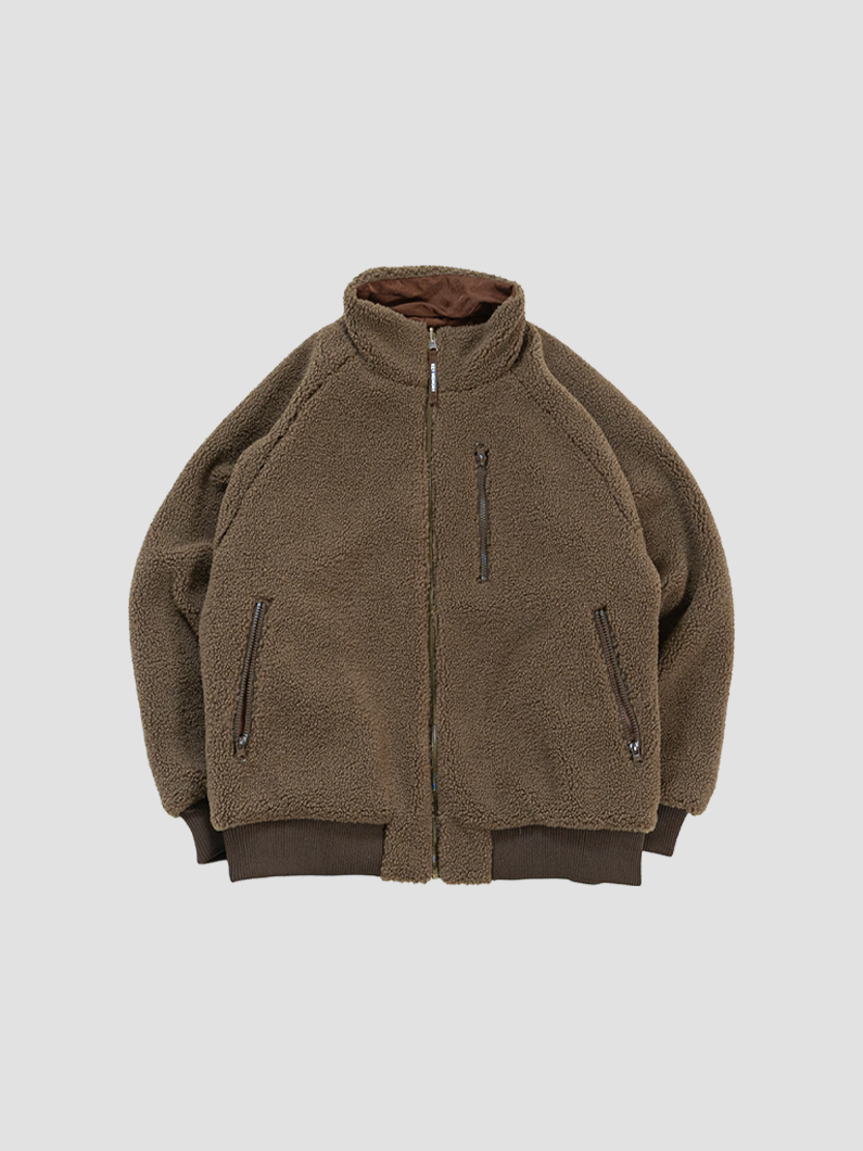 Reversible stand jacket BROWN