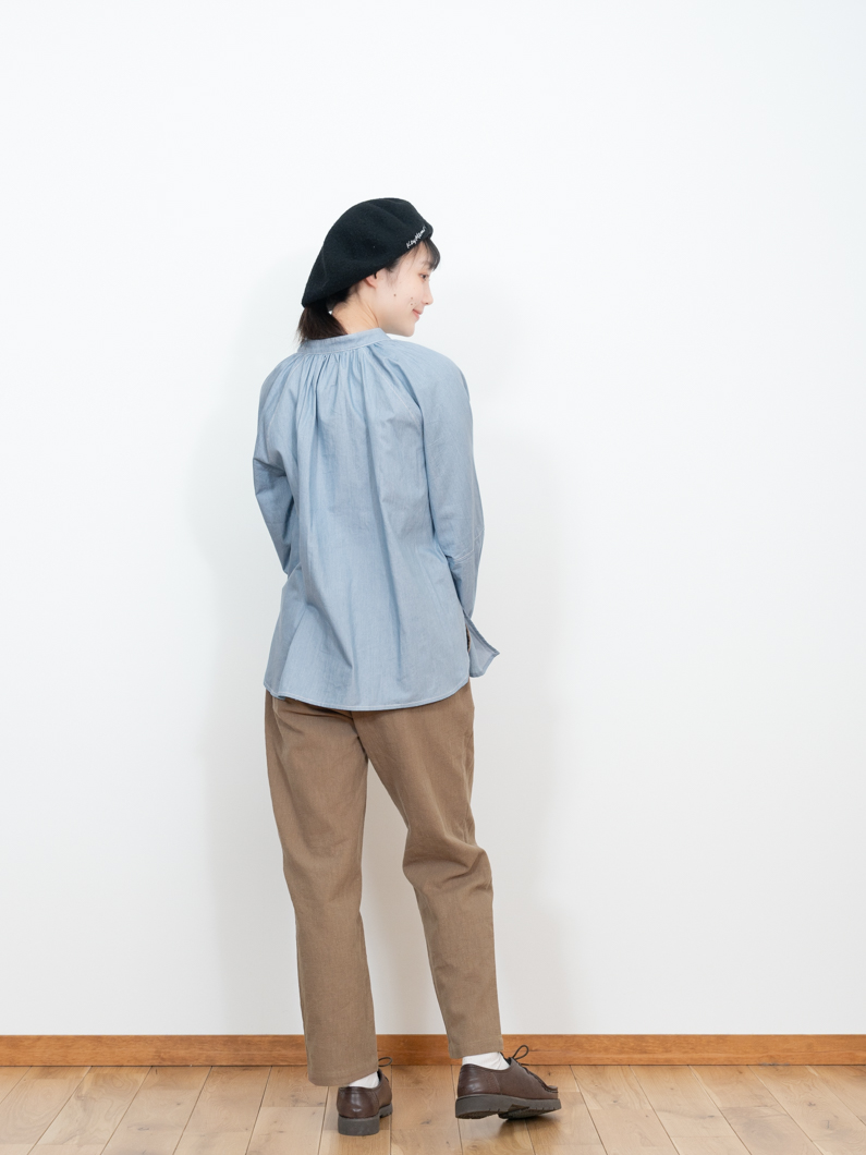 デニムステッチブラウス ブルー|- KEY MEMORY Online Shop｜鎌倉