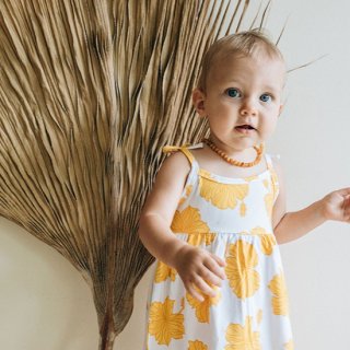Golden Hibiscus Toddler Dress（ゴールデン・ハイビスカス柄 トドラードレス）