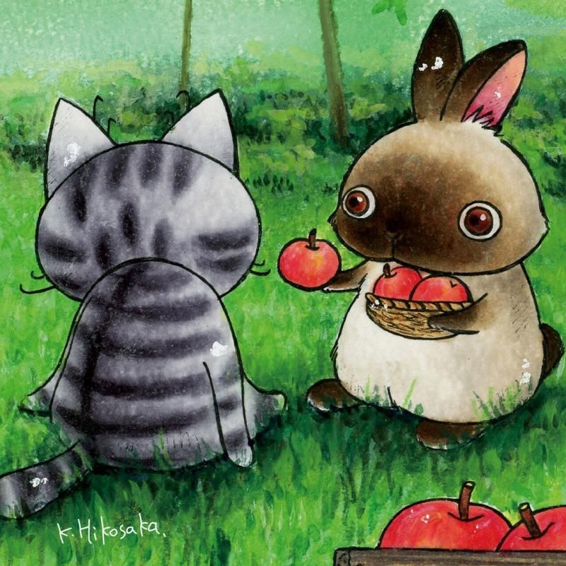 タオル地コースター【りんごを一つ】 - ひこ屋ネットショップ