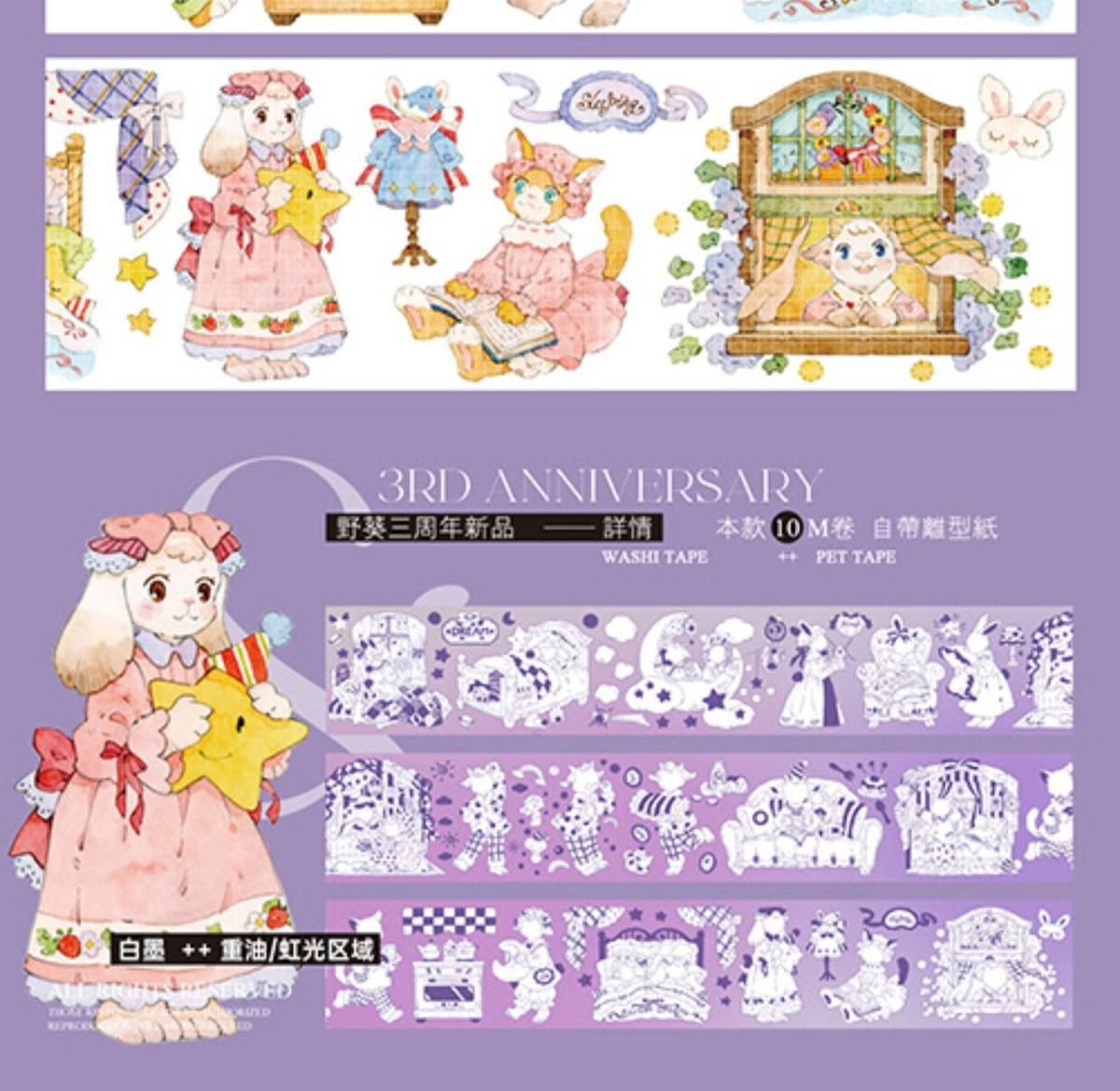 アメキャラ　マステ テレタビーズ bandeマスキングテープ①（キャラクター別デザイン