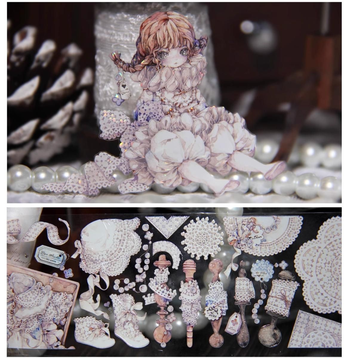 M1325.LION STUDIO 芍药季 マスキングテープ 水晶PET