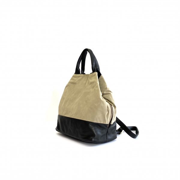 oil leather tote rucksack S